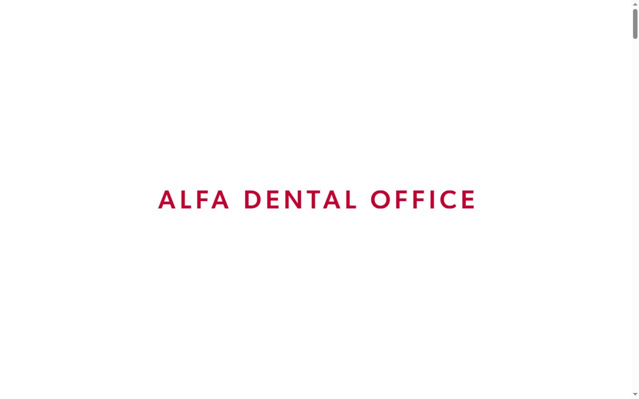 アルファデンタルオフィスの公式サイトのスクリーンショット