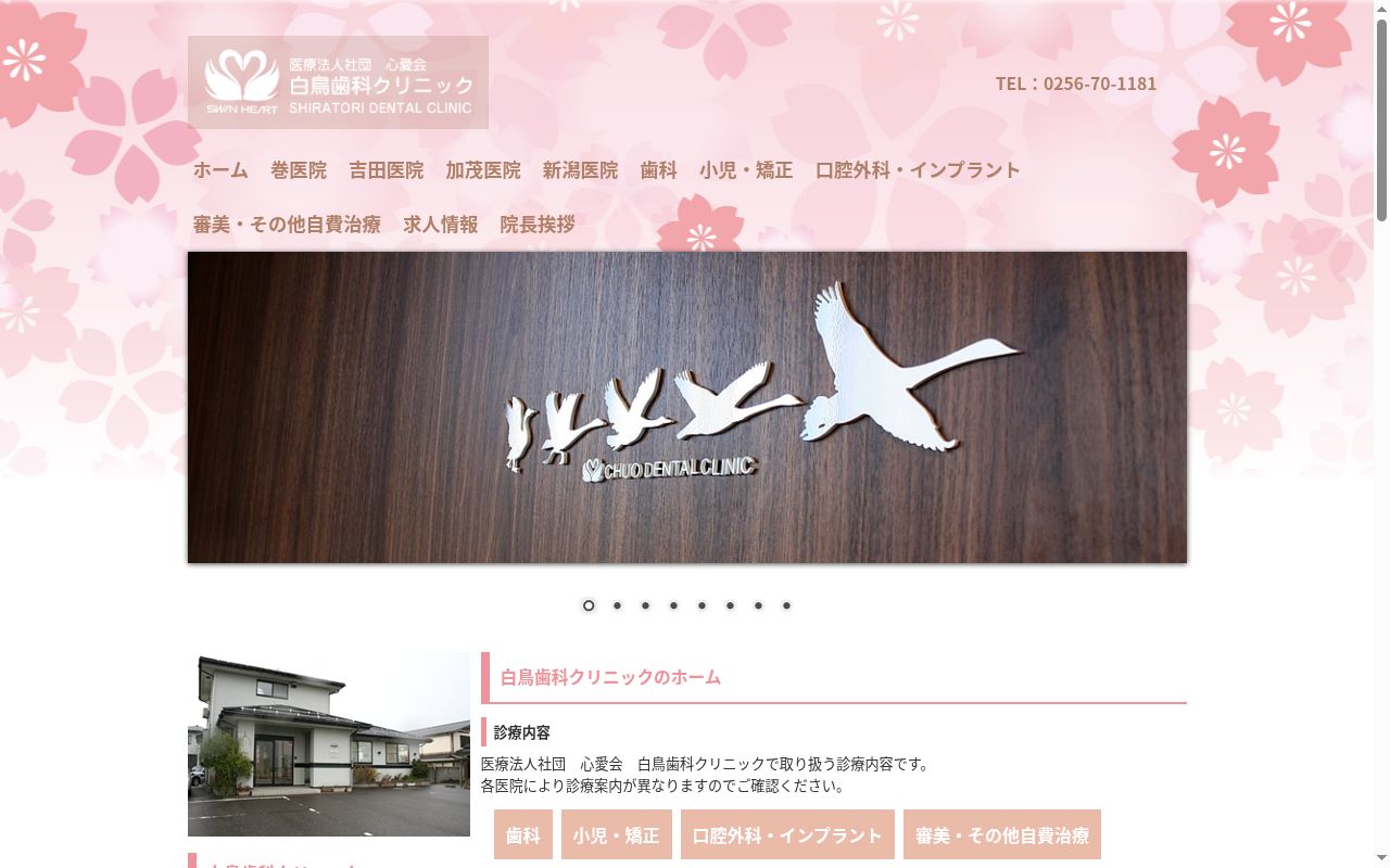 中央歯科クリニックの公式サイトのスクリーンショット