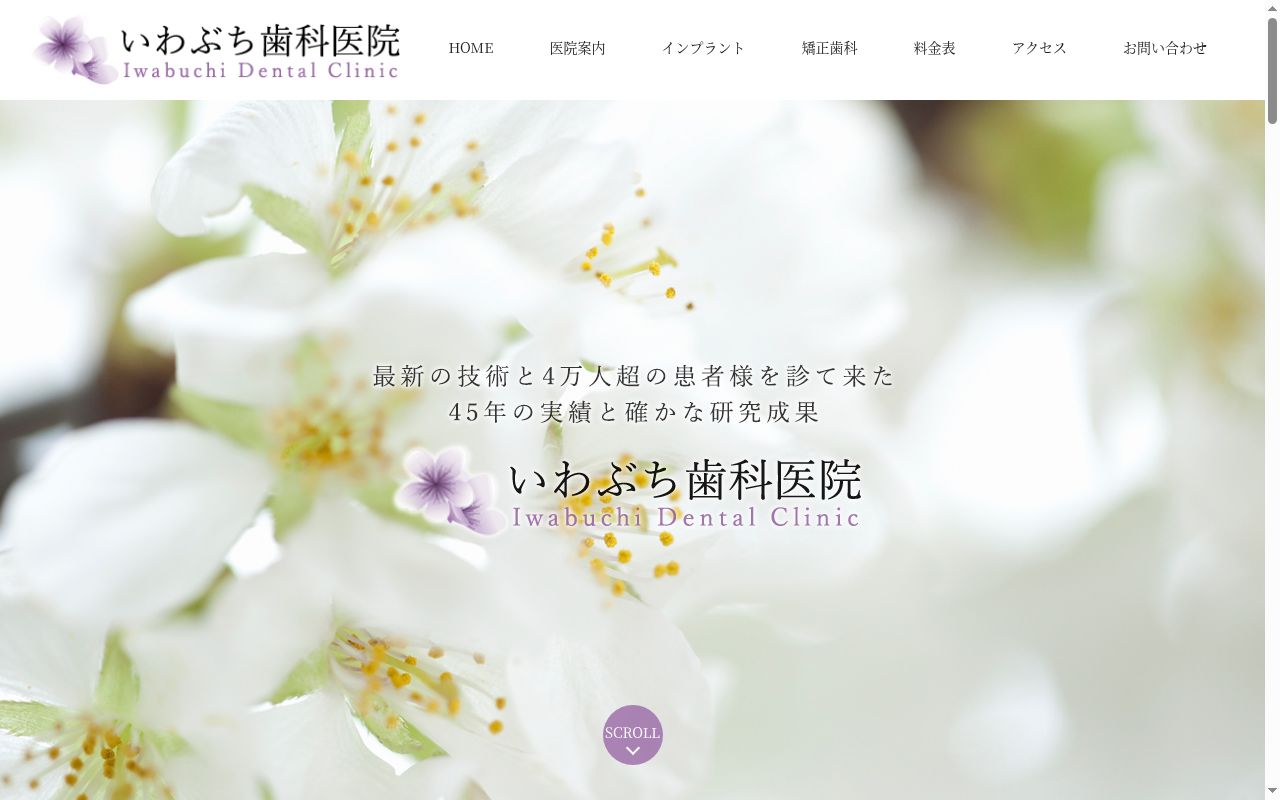 いわぶち歯科医院の公式サイトのスクリーンショット